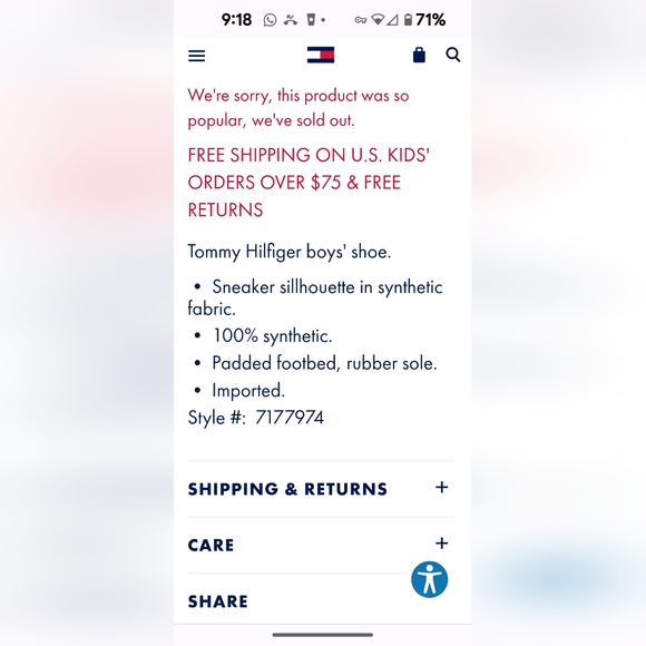 Tommy Hilfiger Kids Signature Stripe Sneaker size 3 - Picture 7 of 7